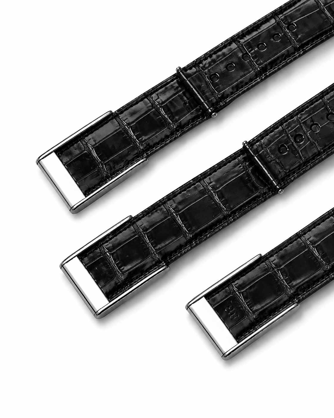Black Embossed Crocodile