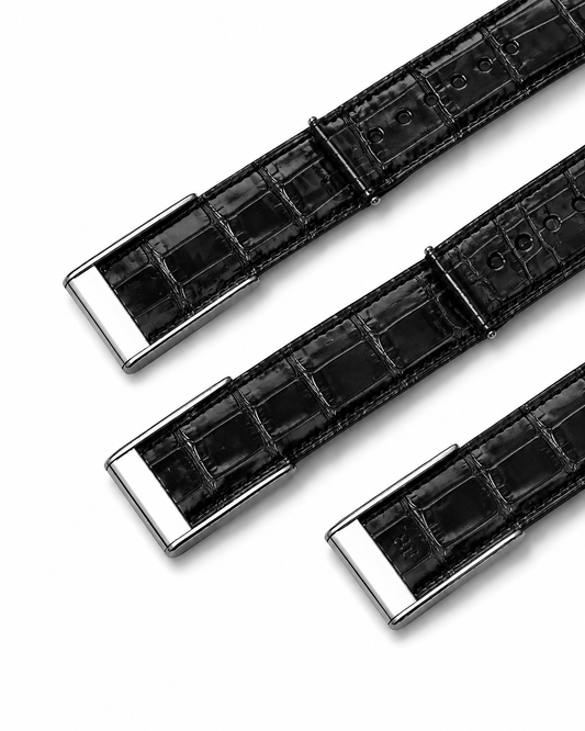 Black Embossed Crocodile